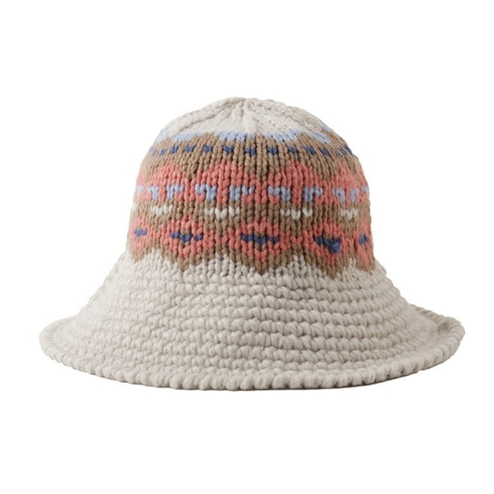 Boho Knitted Bucket Hat - Picture 2 of 3